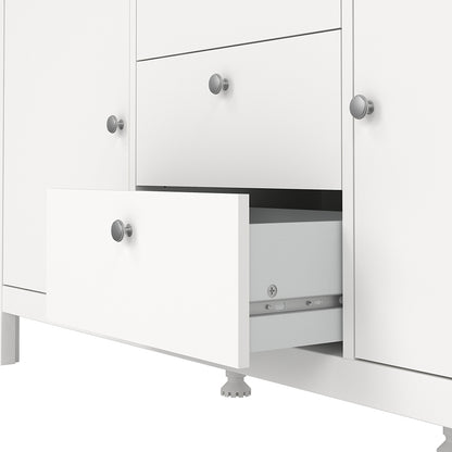 madrid sideboard 2 doors 3 drawers in white