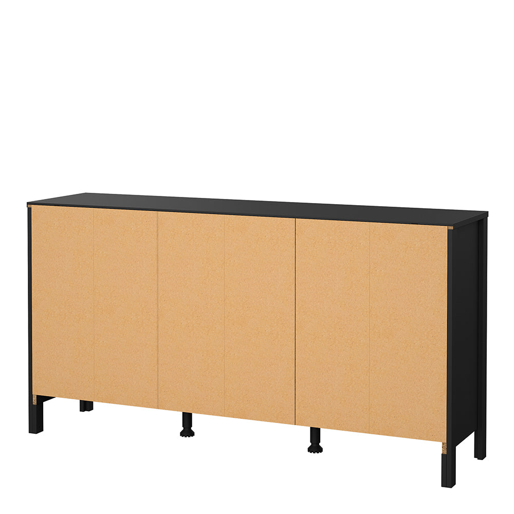 madrid sideboard 2 doors 3 drawers in matt black