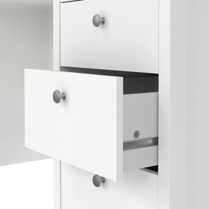 madrid desk 3 drawers white