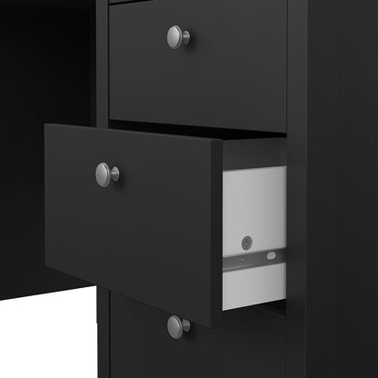 madrid desk 3 drawers matt black