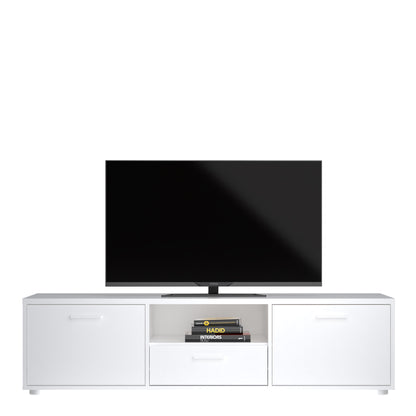 media tv unit with 2 doors 1 drawer 147cm white