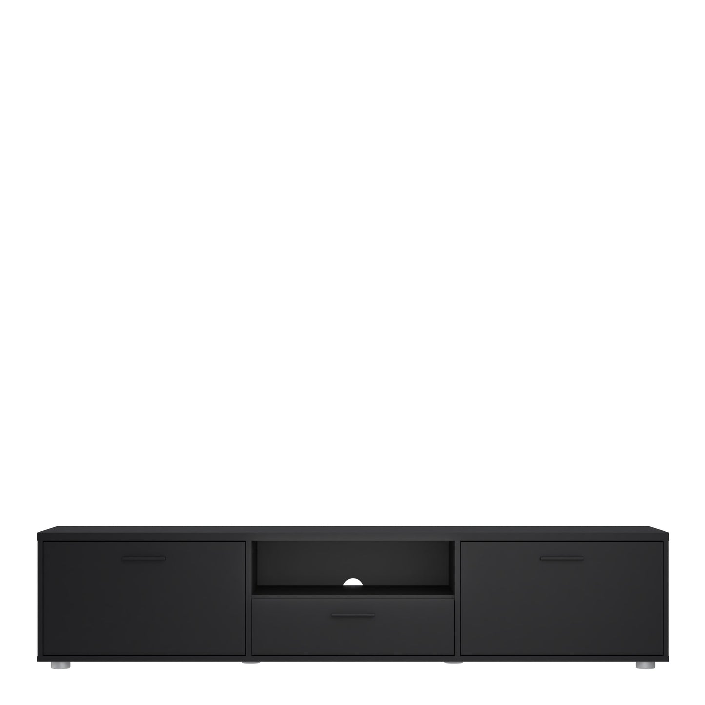 media tv unit with 2 doors 1 drawer 177cm black