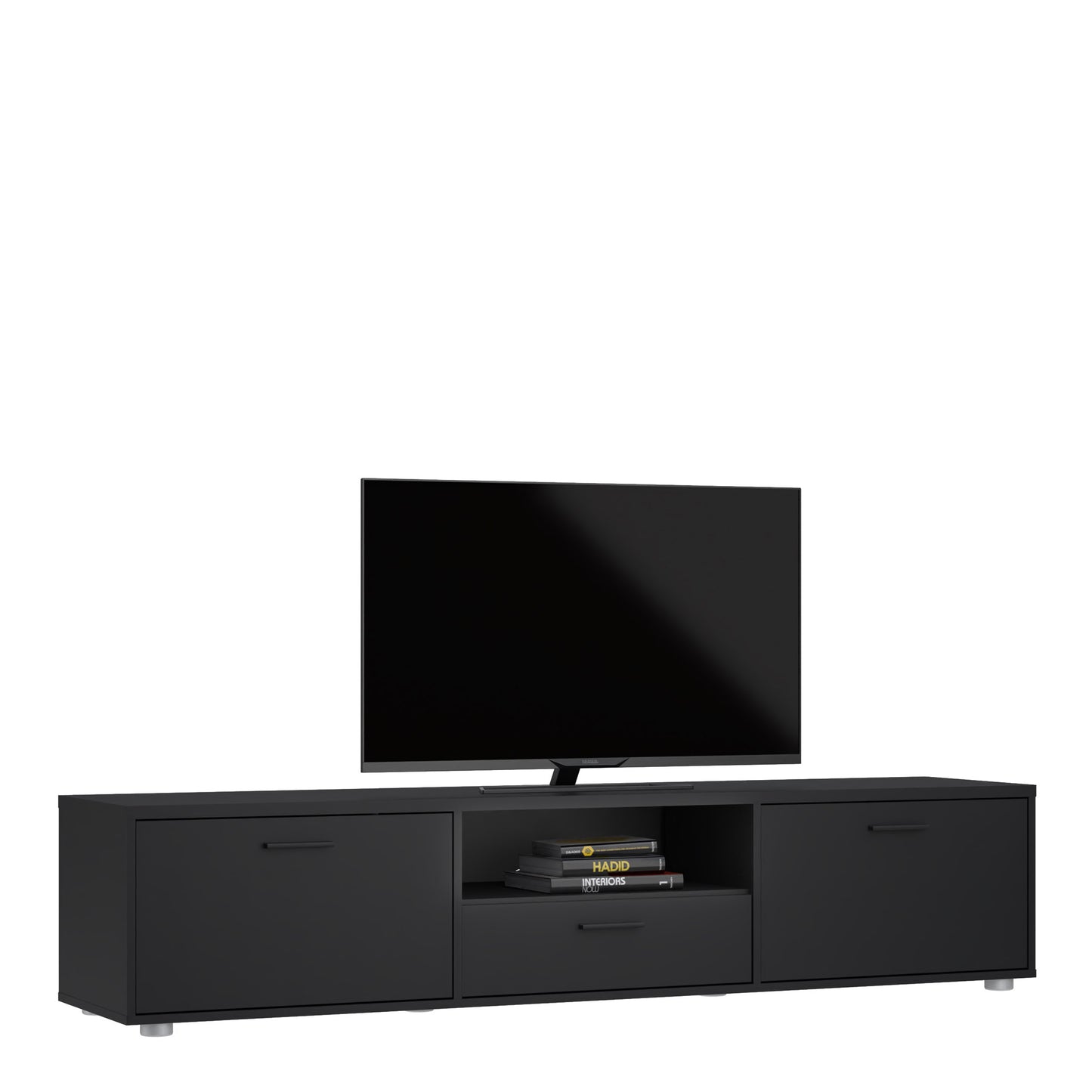 media tv unit with 2 doors 1 drawer 177cm black
