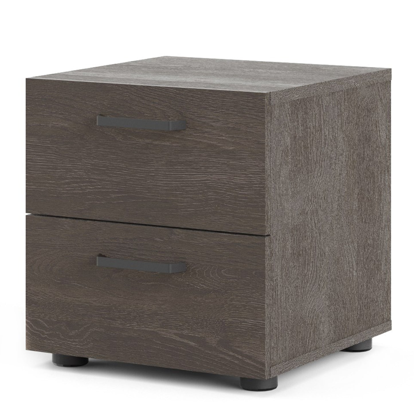 dallas nightstand 2 drawers in rovere gessato dark oak
