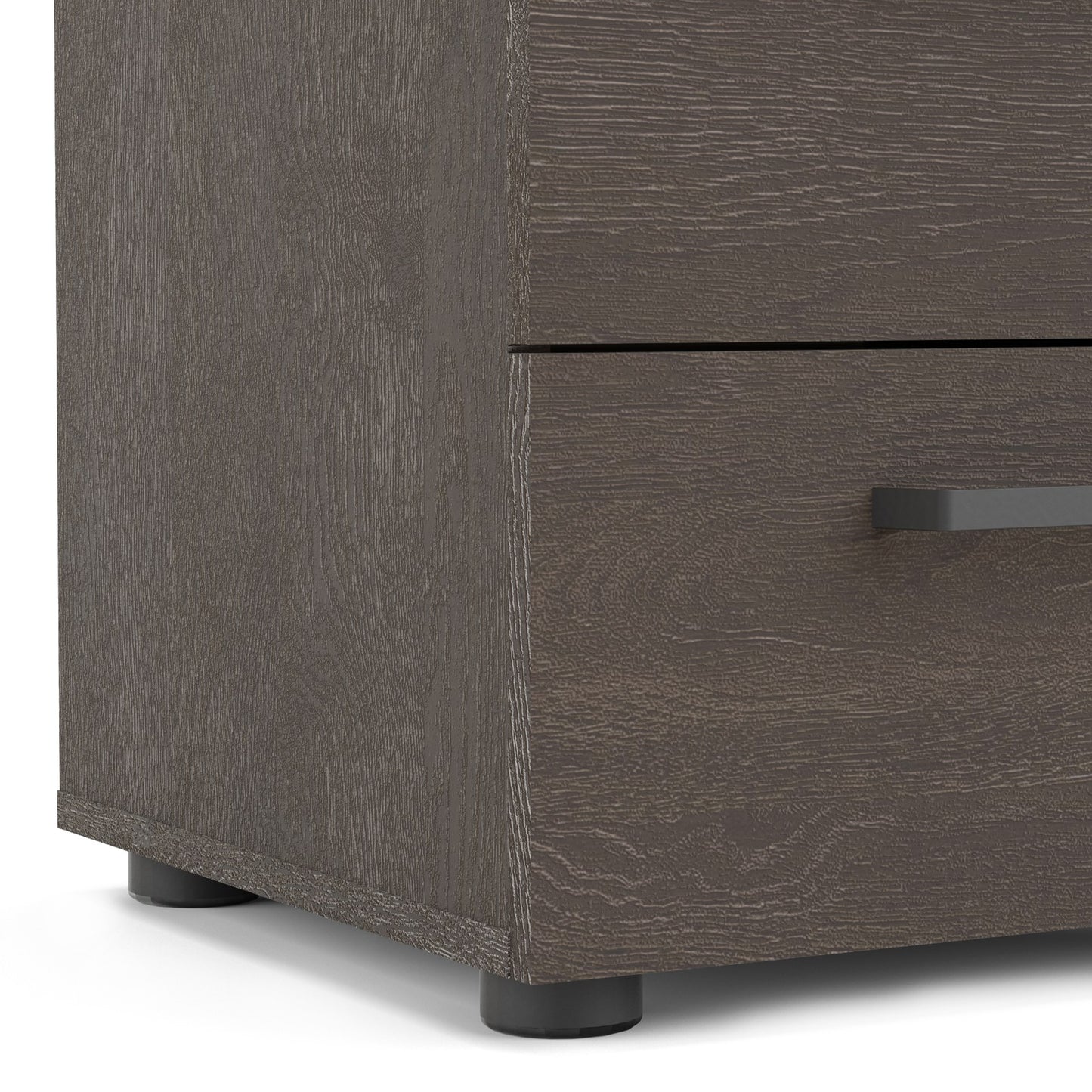 dallas nightstand 2 drawers in rovere gessato dark oak