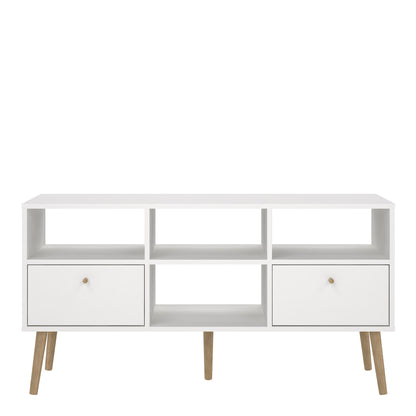 cumbria tv-unit 2 drawers white