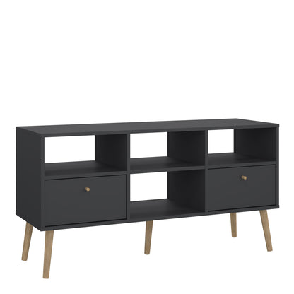cumbria tv-unit 2 drawers dark grey
