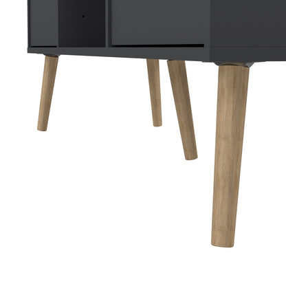 cumbria tv-unit 2 drawers dark grey