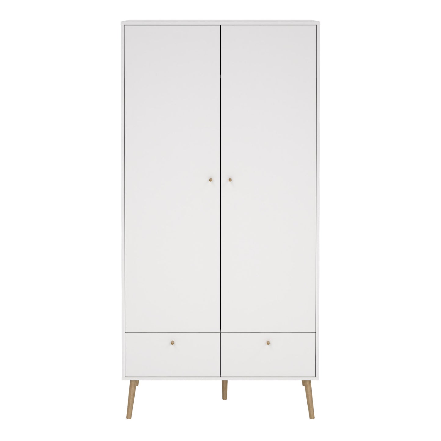cumbria wardrobe with 2 doors + 2 drawers white