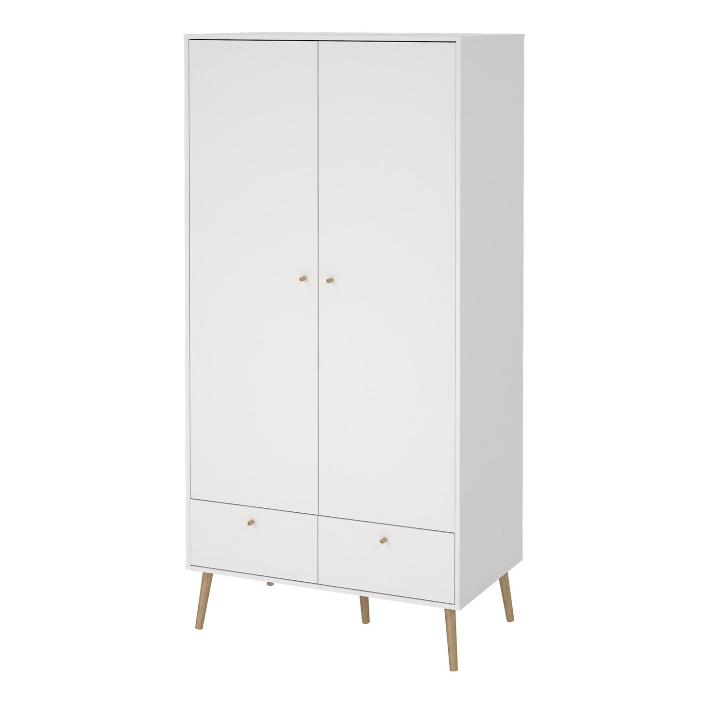 cumbria wardrobe with 2 doors + 2 drawers white