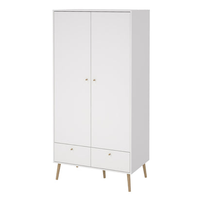 cumbria wardrobe with 2 doors + 2 drawers white