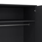 Cumbria Wardrobe with 2 Doors + 2 Drawers Dark Grey