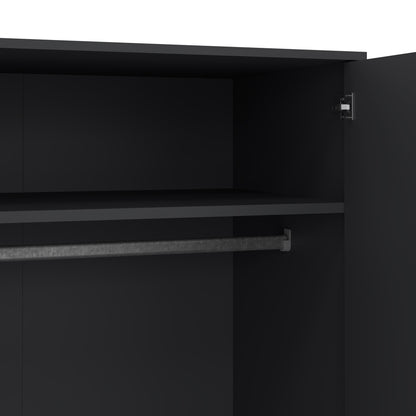 cumbria wardrobe with 2 doors + 2 drawers dark grey