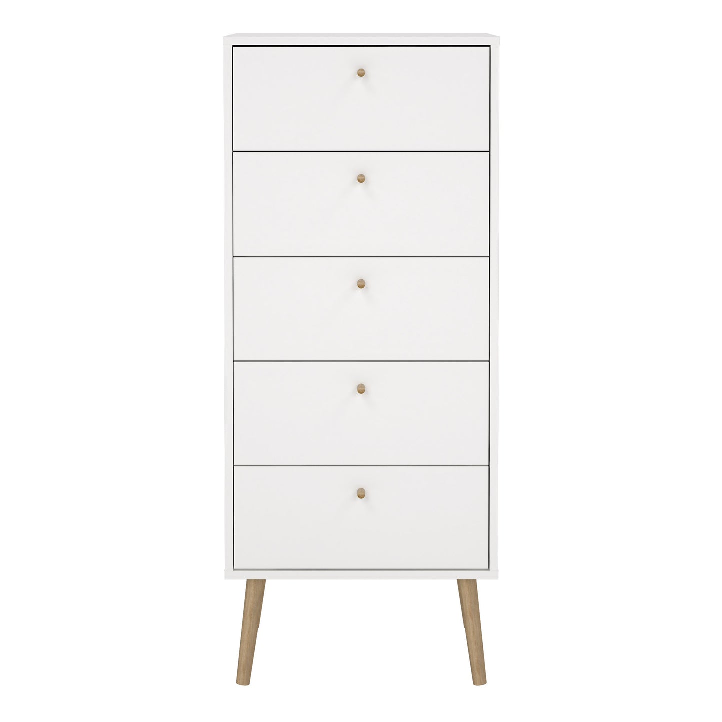 cumbria chest 5 drawers white