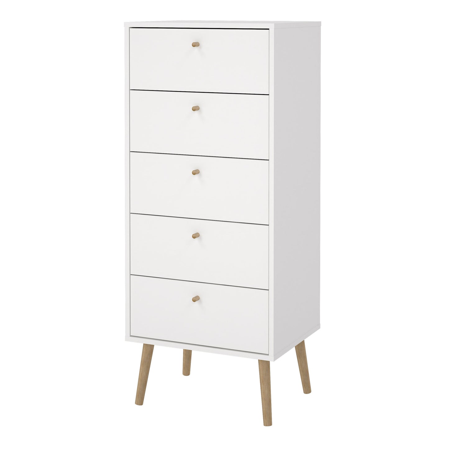 cumbria chest 5 drawers white
