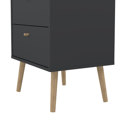 cumbria chest 5 drawers dark grey