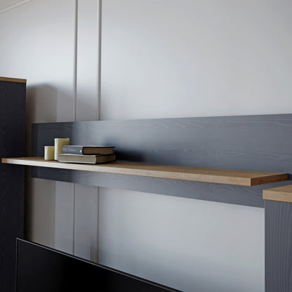 bohol 160cm wall shelf in riviera oak/navy