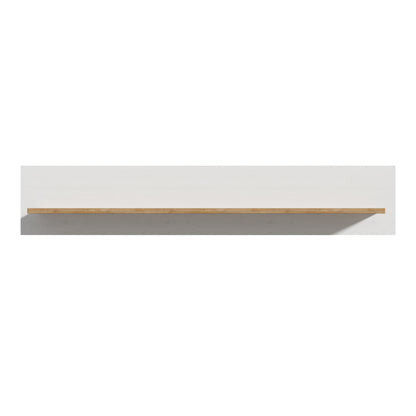 bohol 160cm wall shelf in riviera oak/white