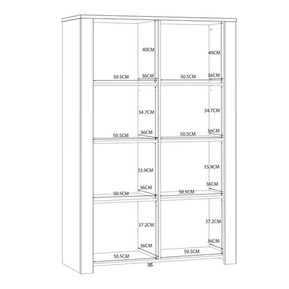 bohol 2 door display cabinet in riviera oak/white