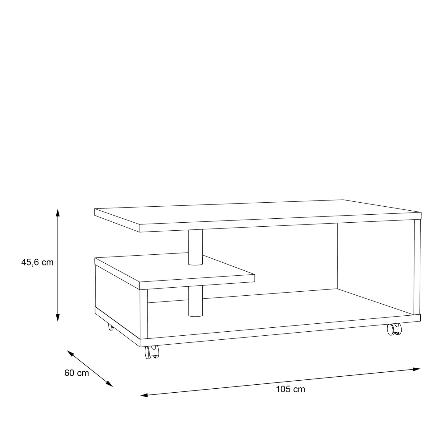 bailey coffee table in sonoma oak