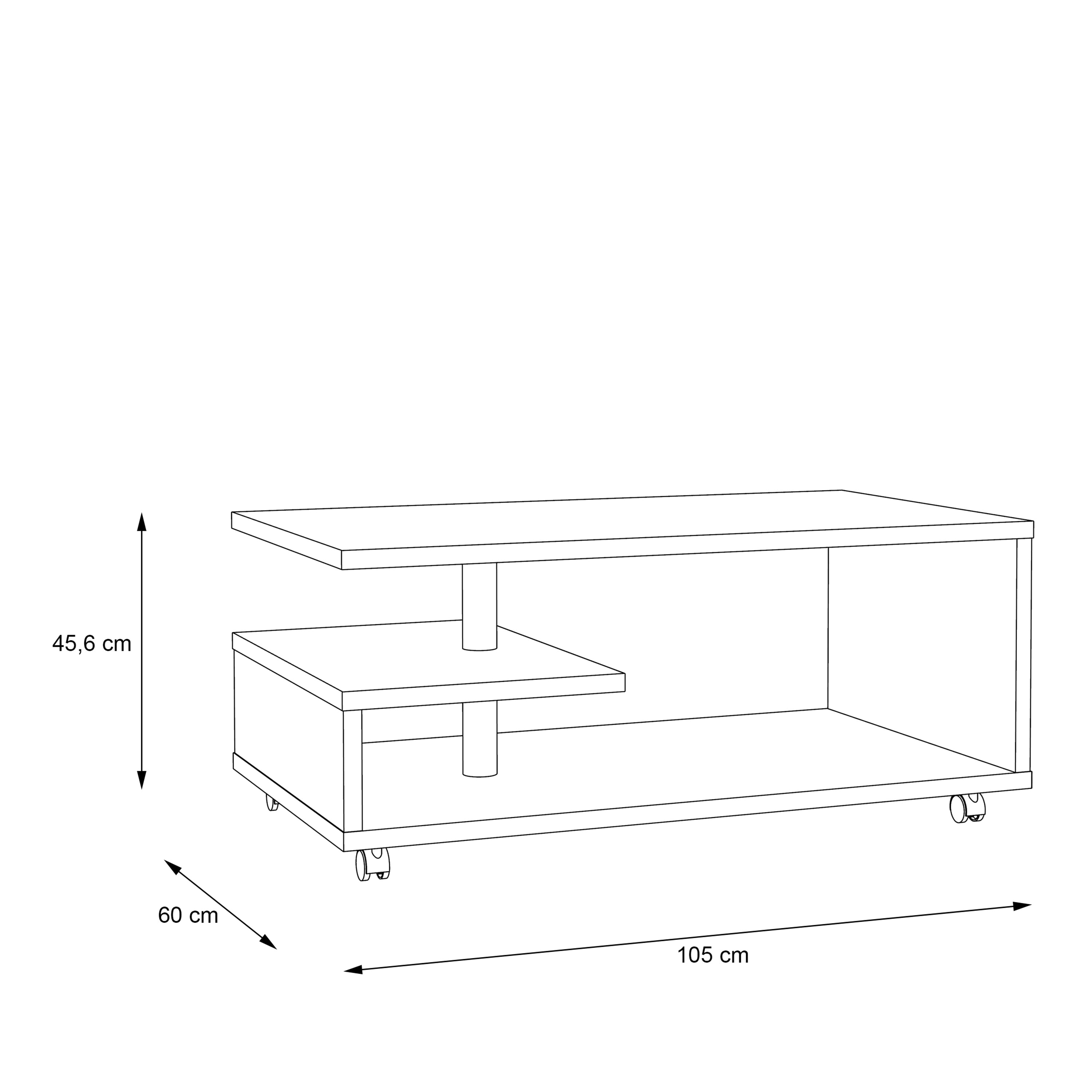 bailey coffee table in sonoma oak