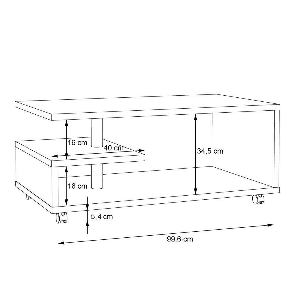 bailey coffee table in sonoma oak