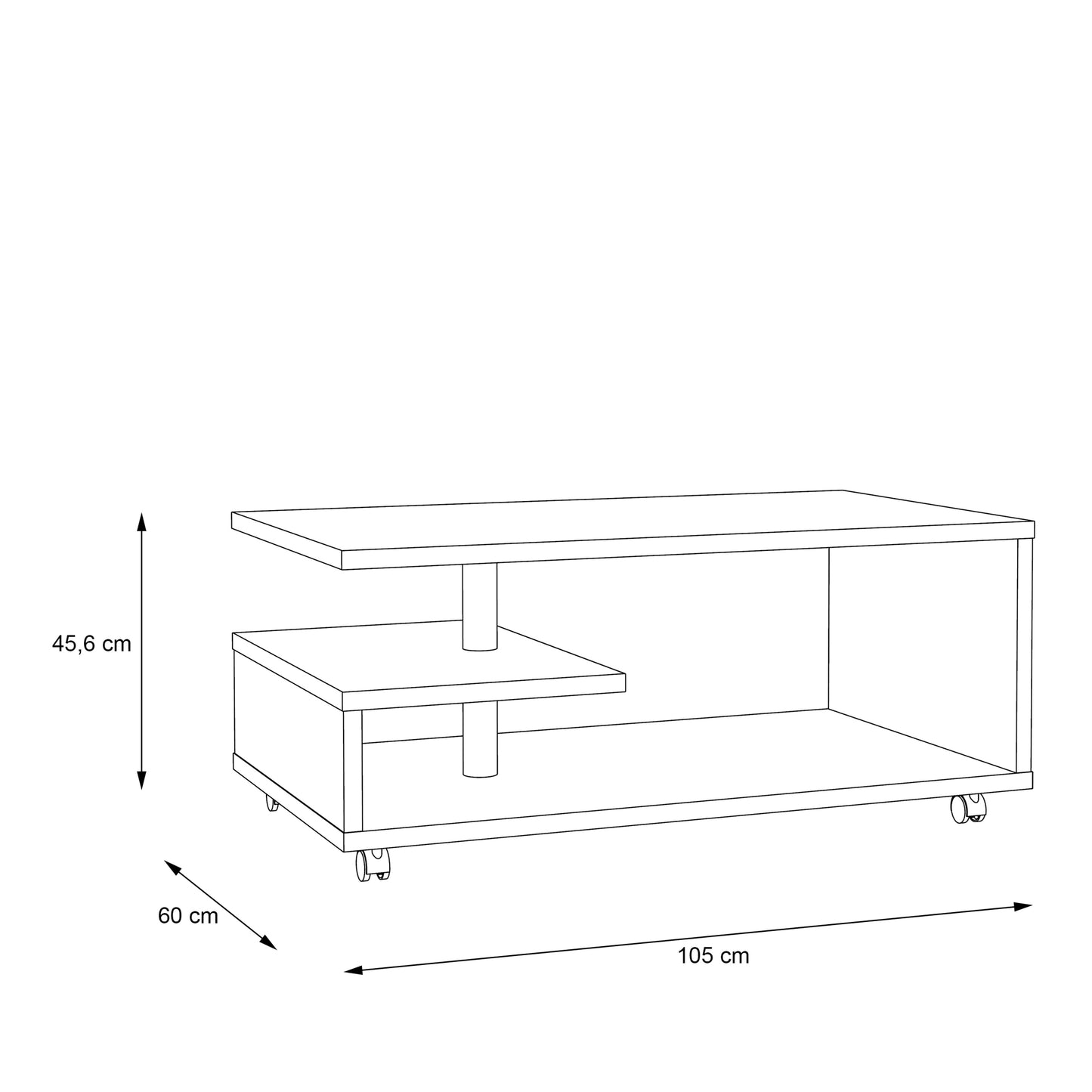 bailey coffee table in antique oak