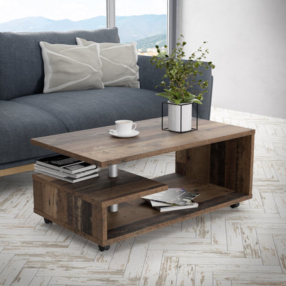bailey coffee table in old vintage wood