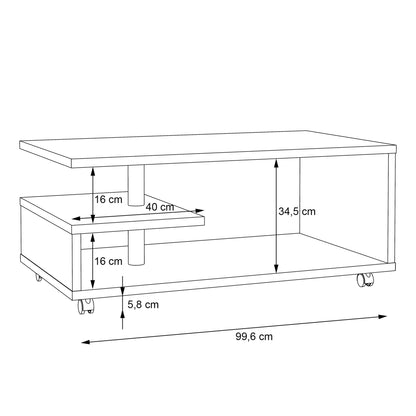 bailey coffee table in concrete grey