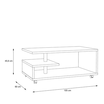 bailey coffee table in concrete optic dark grey