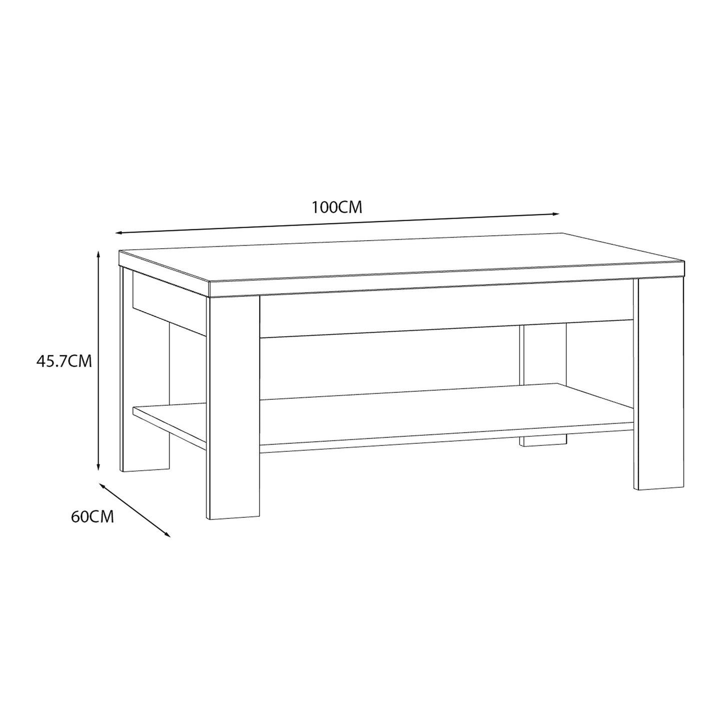 bohol coffee table in riviera oak/grey oak