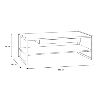 high rock coffee table in riviera oak