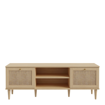 calasetta 2 door 1 shelf tv unit in rattan