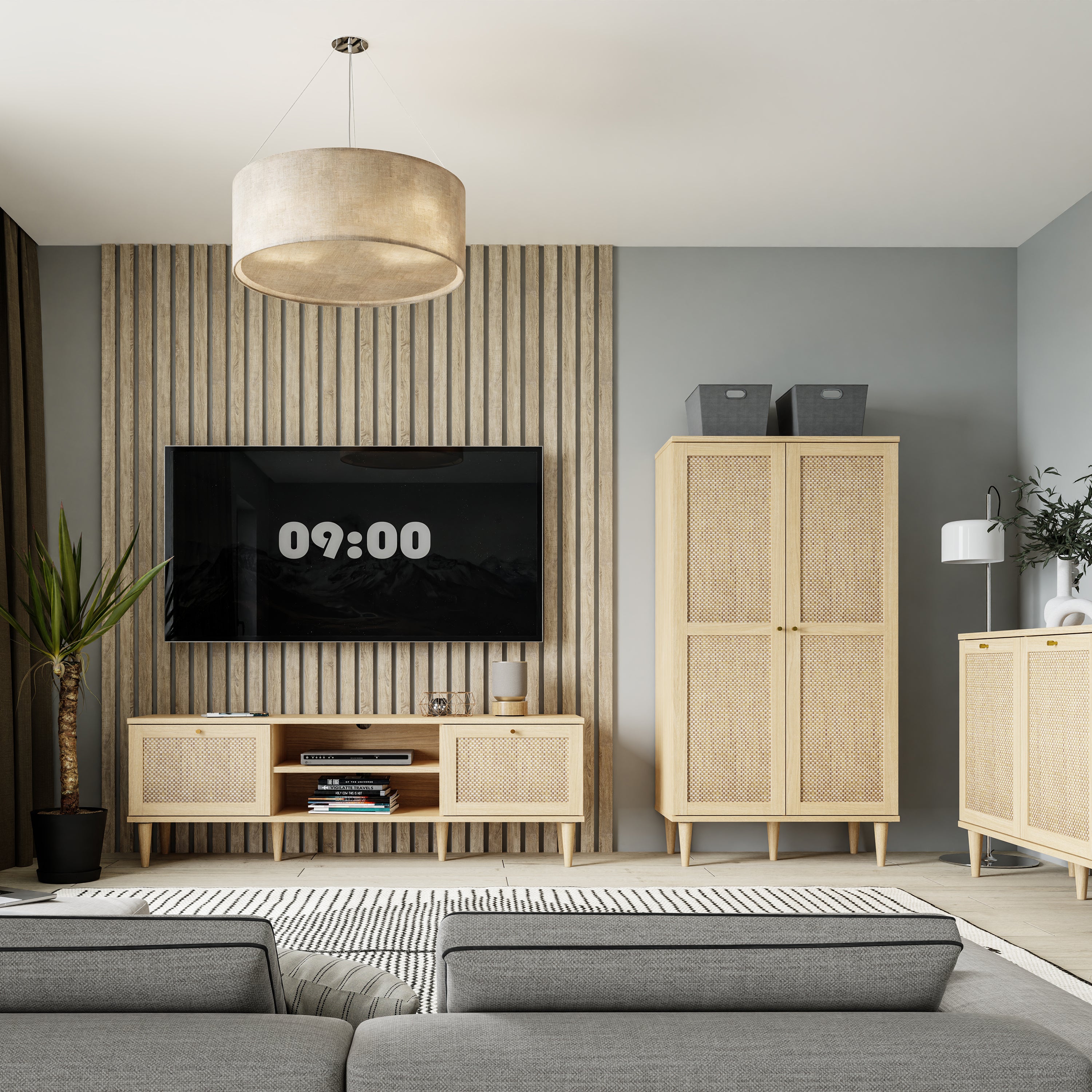 Calasetta TV unit in rattan