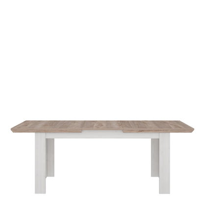 illopa extending dining table 160-207cm in oak nelson/snowy oak