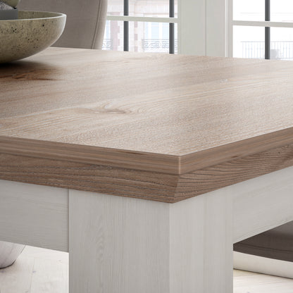 illopa extending dining table 160-207cm in oak nelson/snowy oak