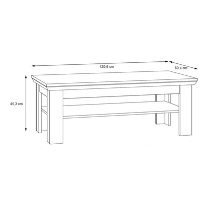 illopa coffee table in oak nelson/snowy oak