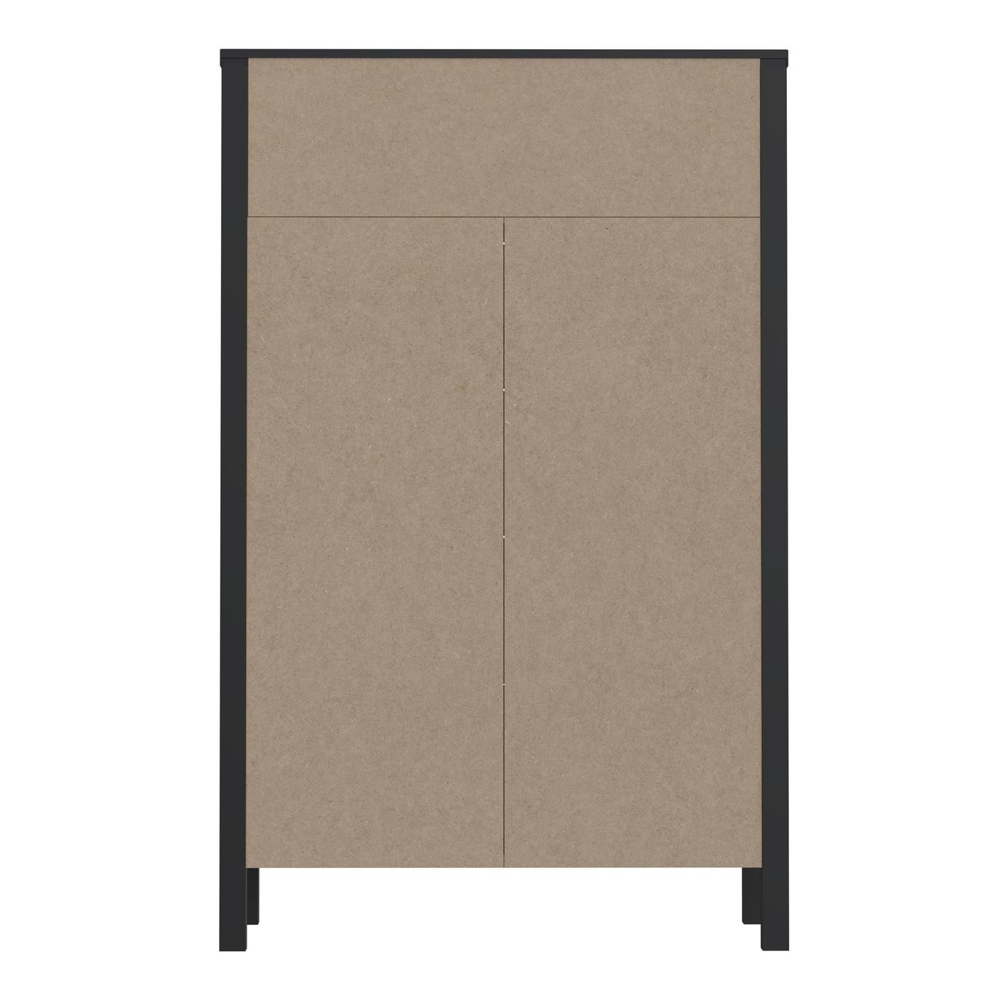 high rock chest of 4 drawers in matt black/riviera oak