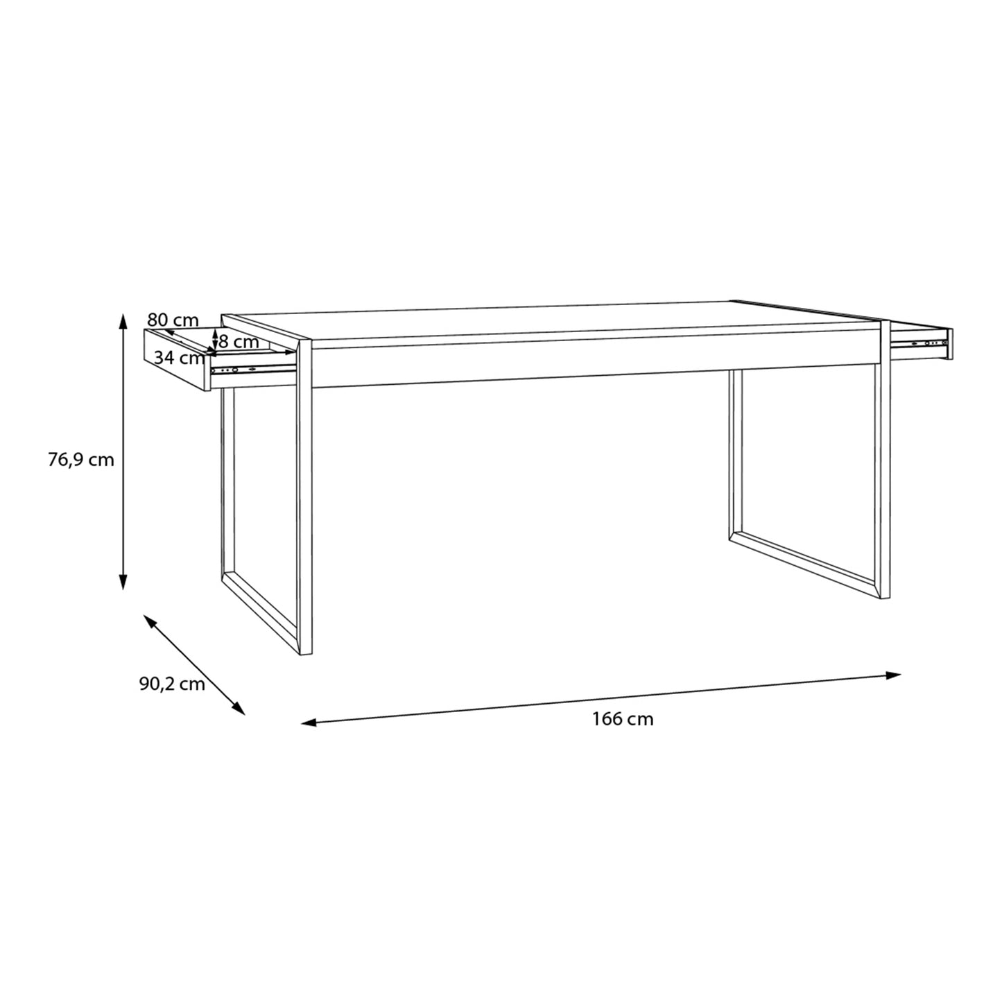 high rock dining table in riviera oak