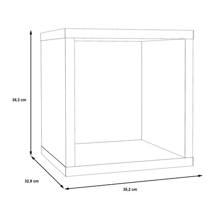 mauro 1 shelf storage unit in matt white