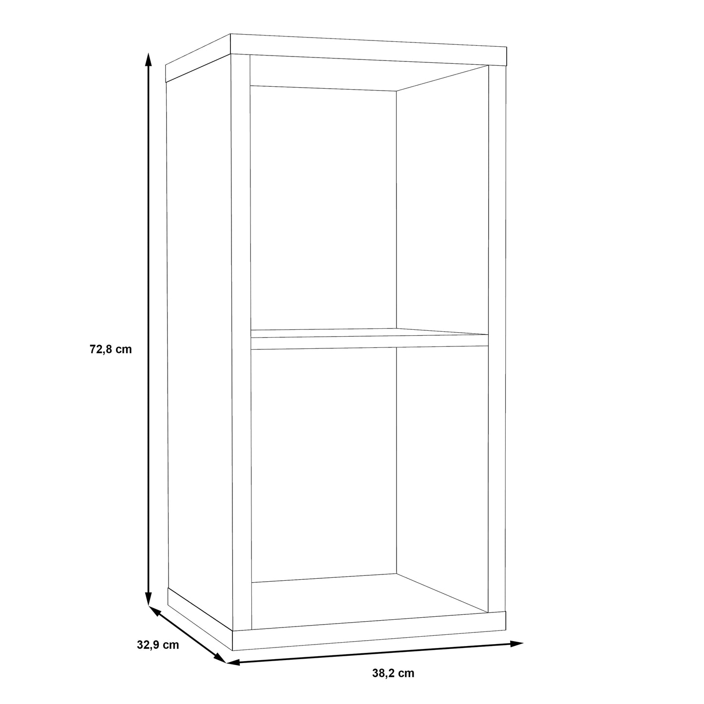 mauro 1 shelf storage unit in sonoma oak