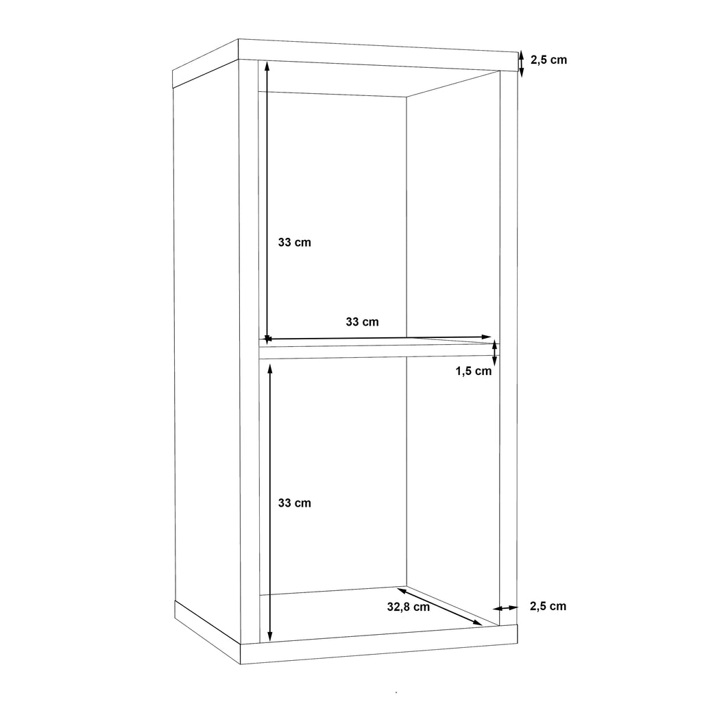 mauro 1 shelf storage unit in artisan oak
