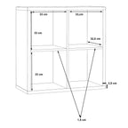 mauro 2x2 storage unit in concrete grey