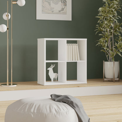 mauro 2x2 storage unit in white high gloss/white