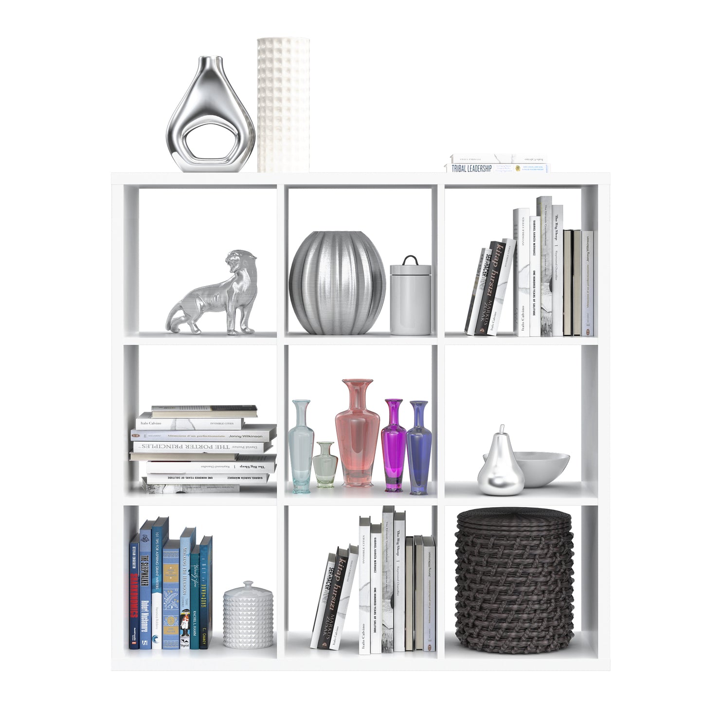 mauro 3x3 storage unit in matt white