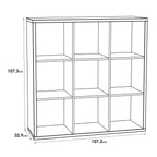 Mauro 3x3 Storage Unit in Matt White