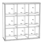 Mauro 3x3 Storage Unit in Matt White