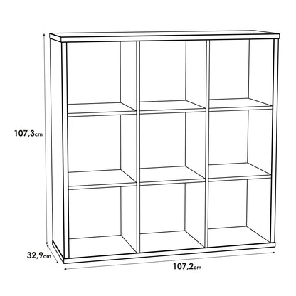 mauro 3x3 storage unit in sonoma oak
