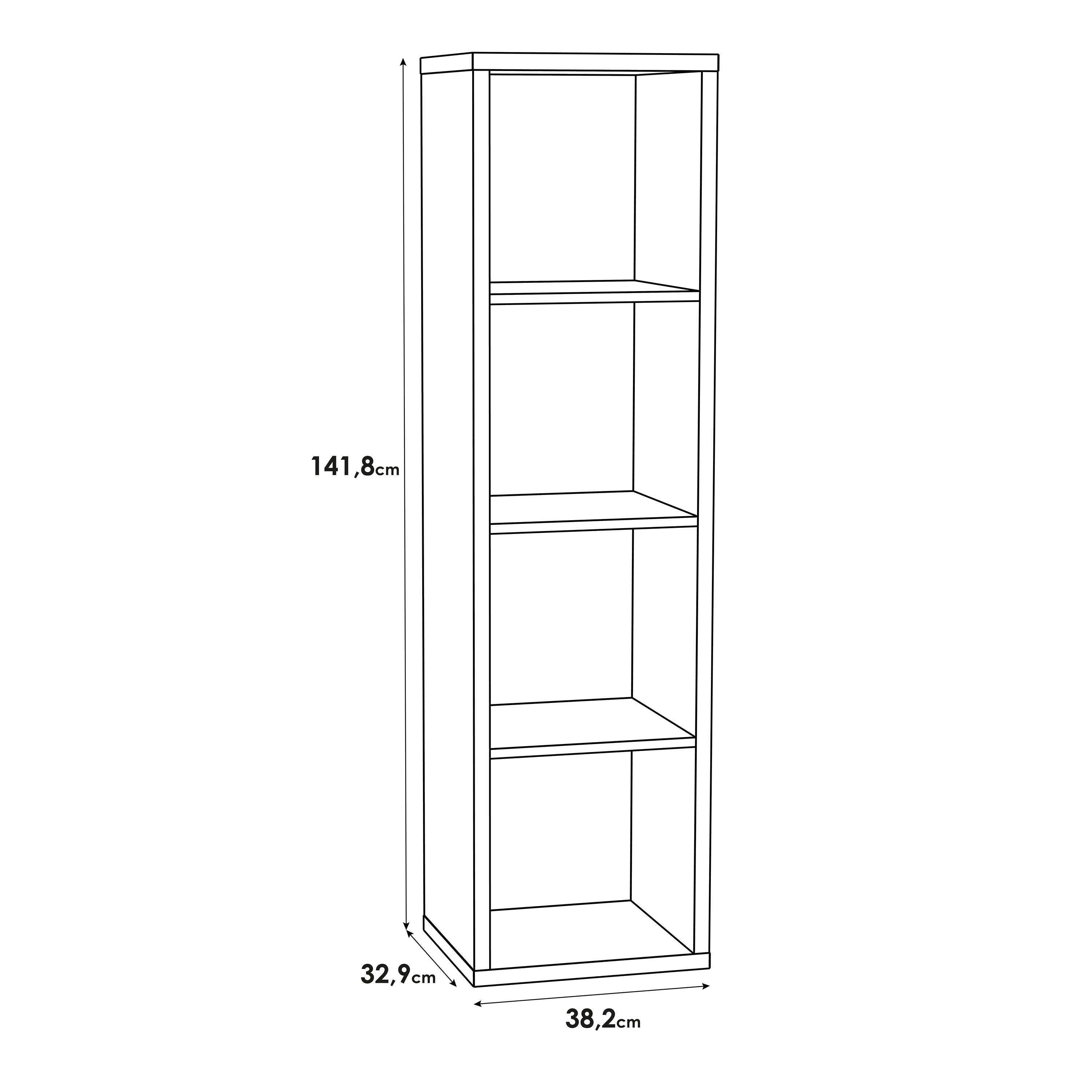 Mauro 3 Shelves Storage Unit in Sonoma Oak