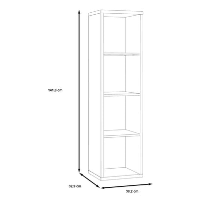 mauro 3 shelves storage unit in artisan oak